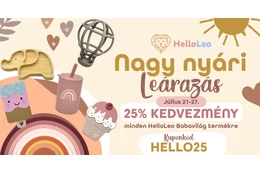 Nagy nyári leárazás - 25% KEDVEZMÉNY minden HelloLeo Babavilág termékre!