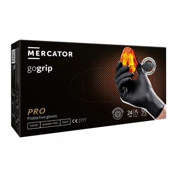 Mercator gogrip fekete nitril kesztyű több méretben (50 db/doboz)