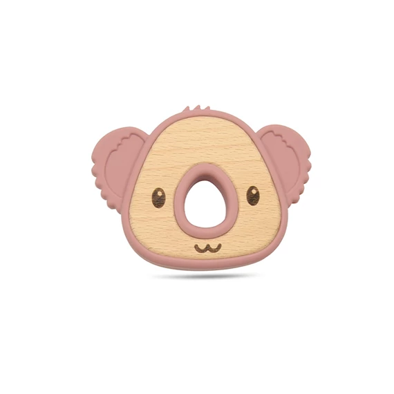 Koala formájú szilikon és bükkfa keverék rágóka