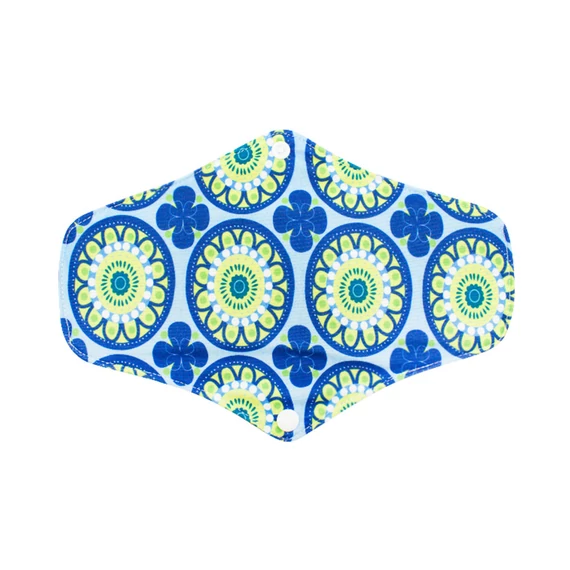 Geometriai mintás kék mosható betét M méretben