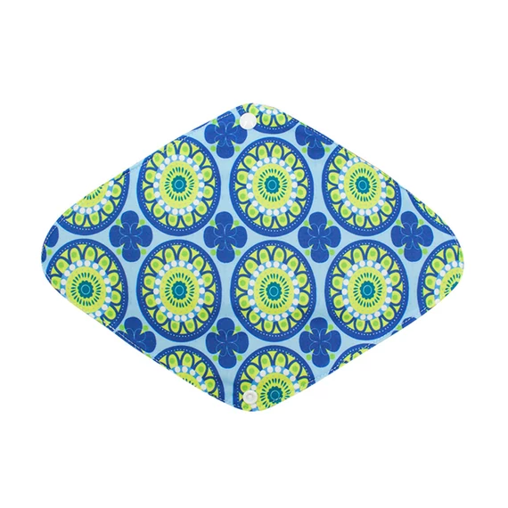 Geometriai mintás kék mosható betét L méretben