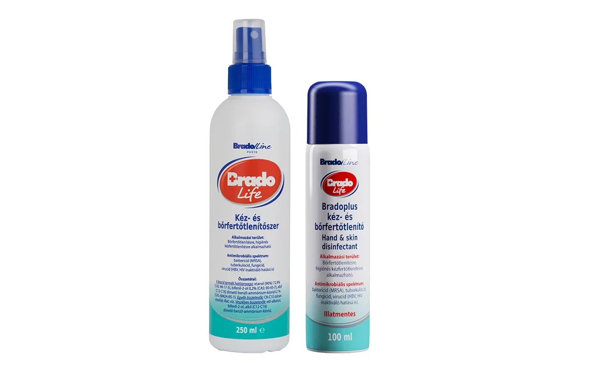 Bradolife pumpás kéz- és bőrfertőtlenítőszer (100 ml)