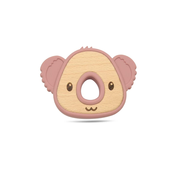 Koala formájú szilikon és bükkfa keverék rágóka