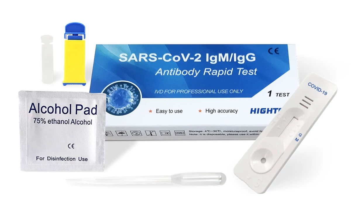 IgM/IgG antitest teszt - Hightop BioTech Koronavírus (1 db/doboz)