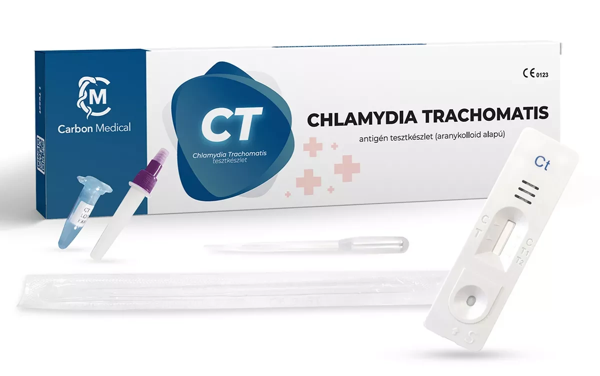 Chlamydia trachomatis (Ct) antigén gyorsteszt nőknek és férfiaknak (1 db/doboz)